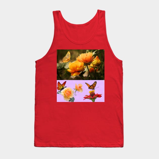 Butterfly Sucking Rose Tank Top by bestcheapeststore